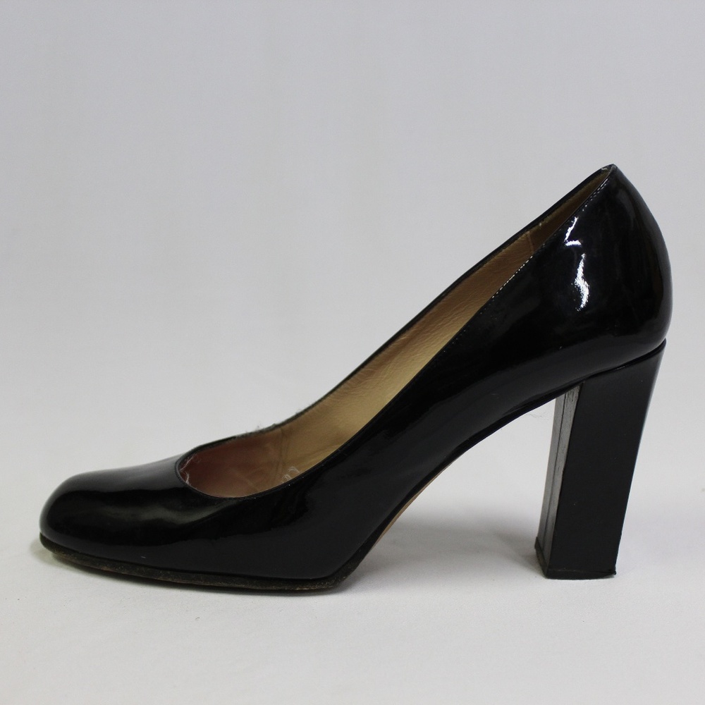 Kate Spade Black Patent Leather Round Toe Heel